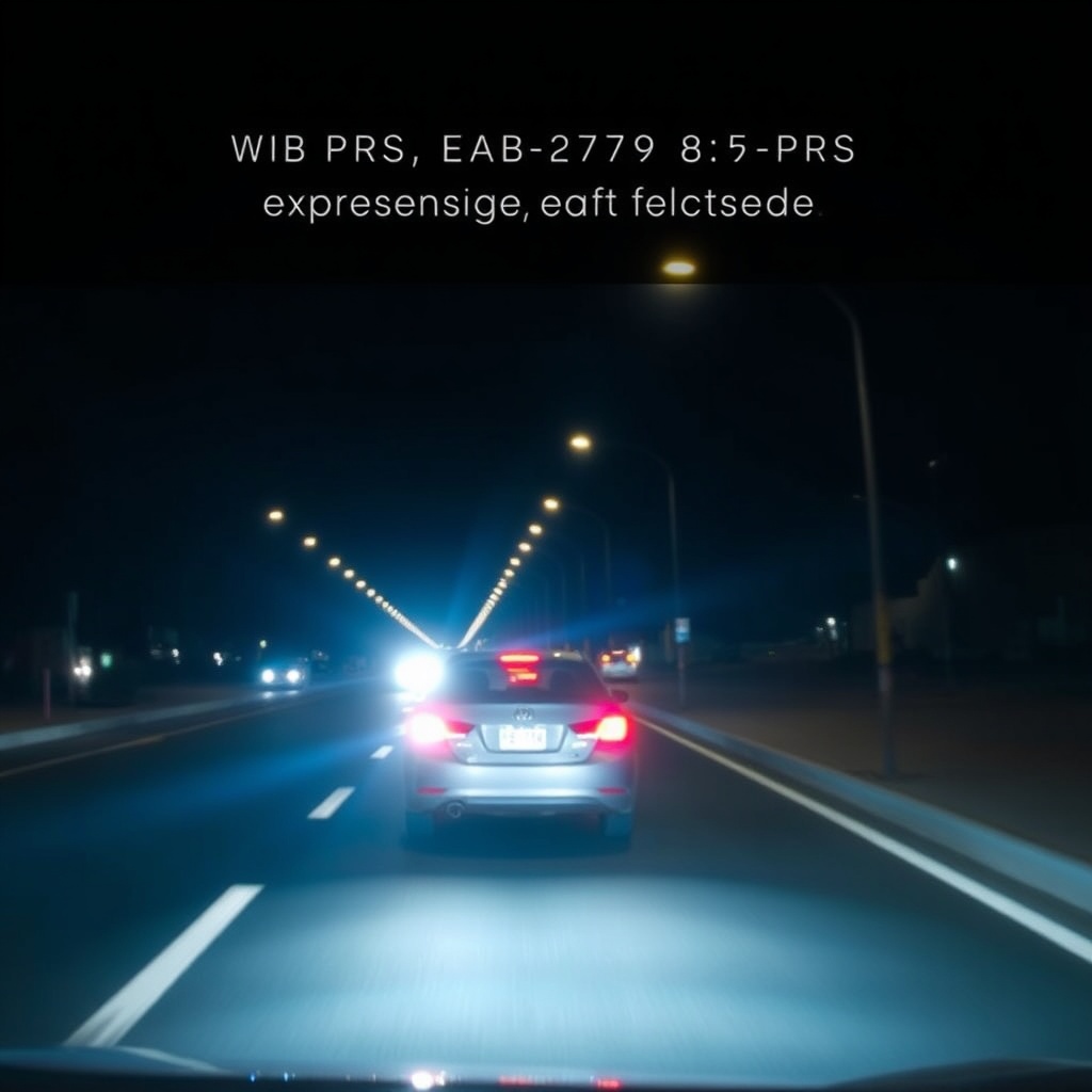 Photorealistic 16:9 photo of the DriveWise Gear Pro’s night footage